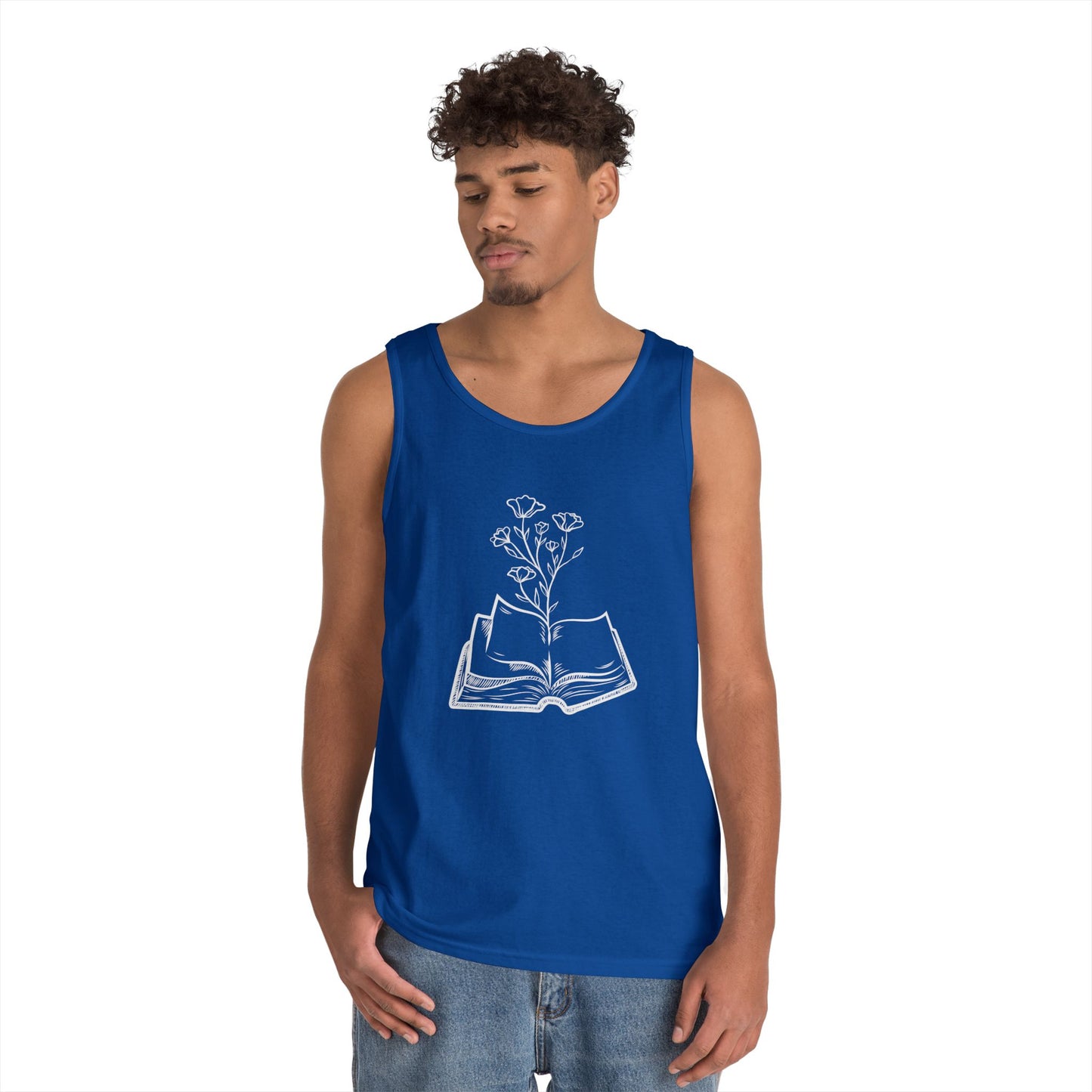 Book Lover's Unisex Cotton Tank Top, Literary Apparel, Reader Gift, Summer Wear, Bookish Clothing