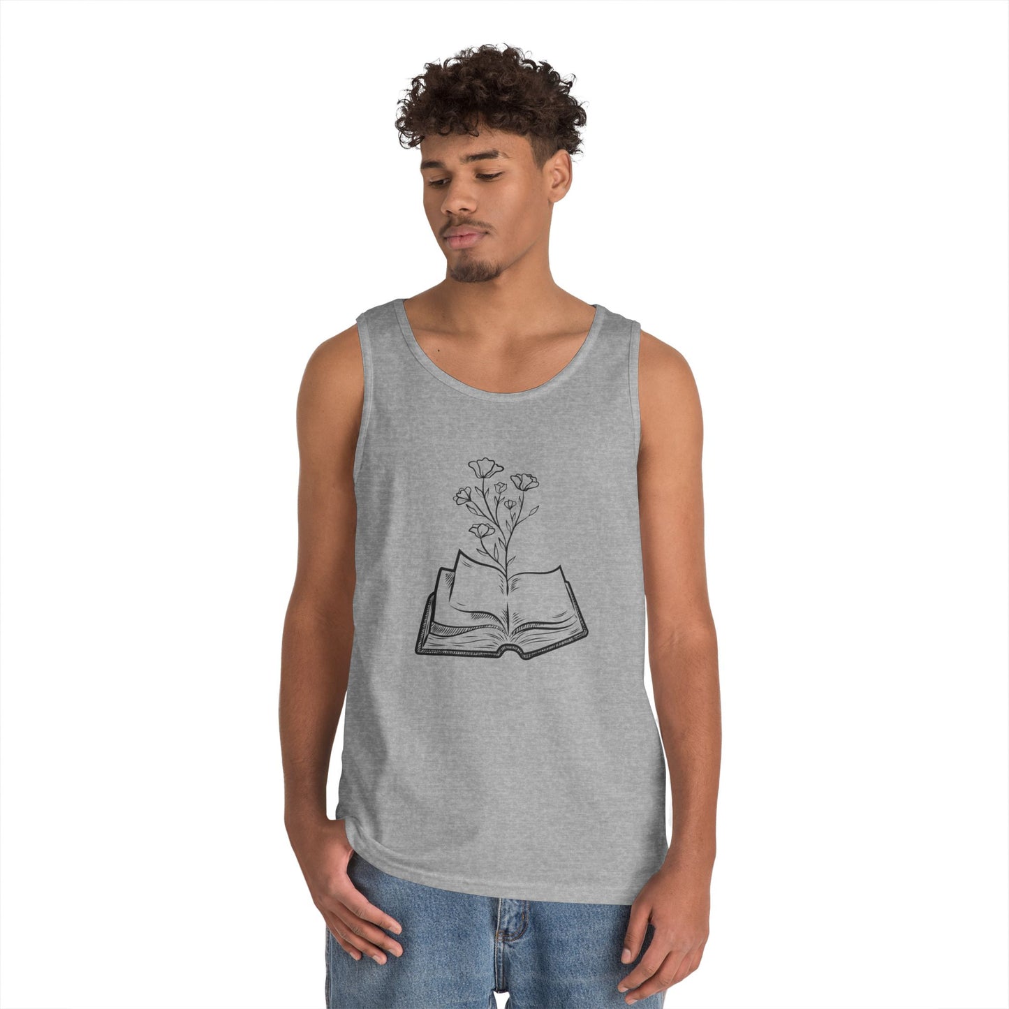 Book Lover's Unisex Cotton Tank Top, Literary Apparel, Reader Gift, Summer Wear, Bookish Clothing