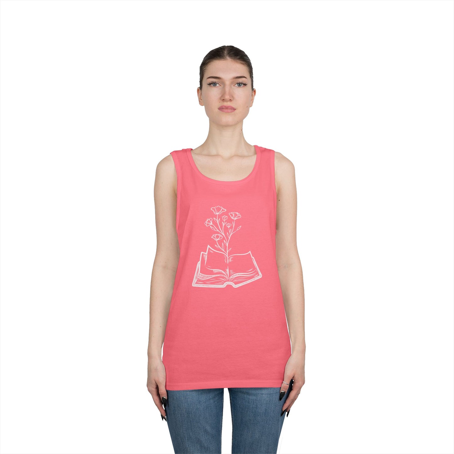 Book Lover's Unisex Cotton Tank Top, Literary Apparel, Reader Gift, Summer Wear, Bookish Clothing