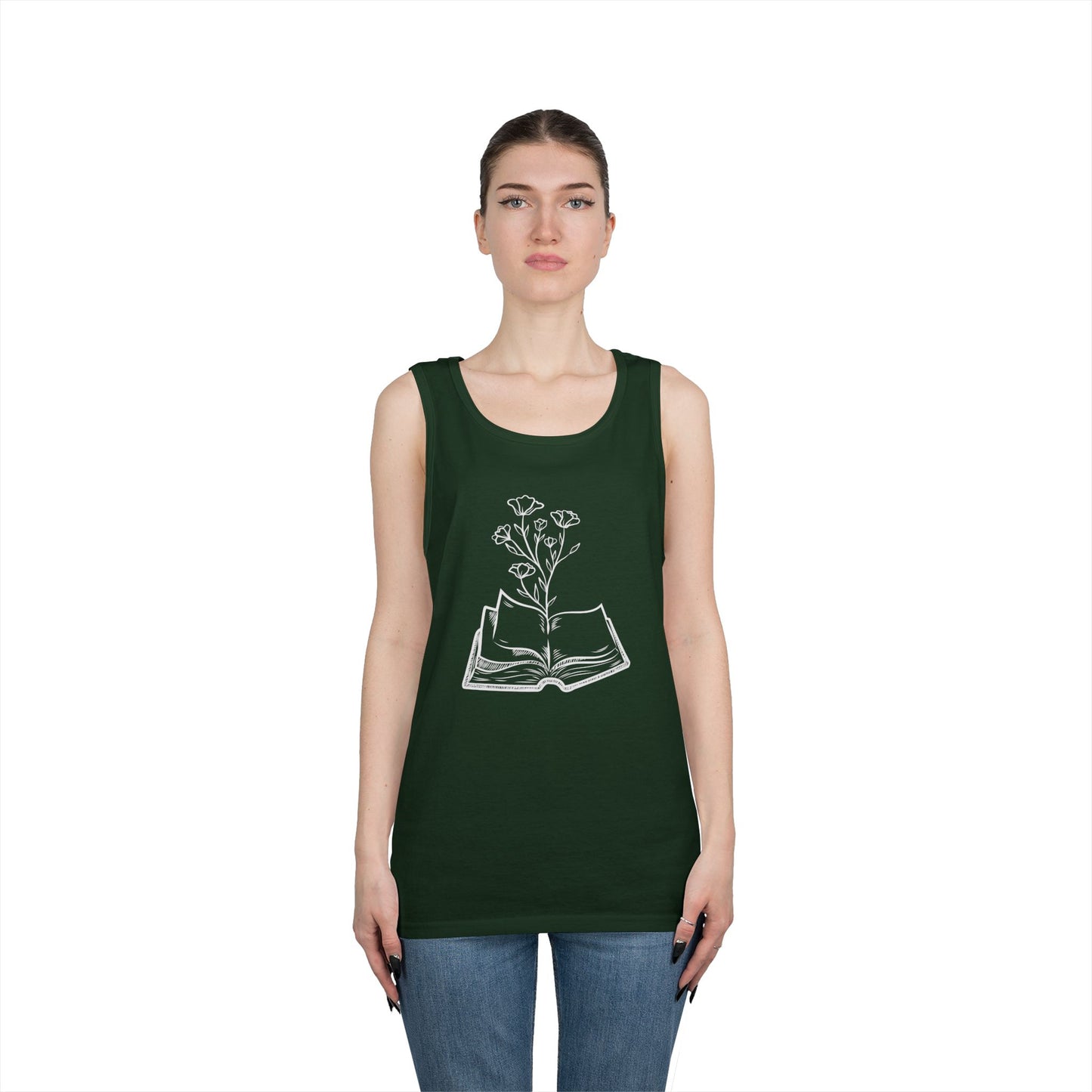 Book Lover's Unisex Cotton Tank Top, Literary Apparel, Reader Gift, Summer Wear, Bookish Clothing