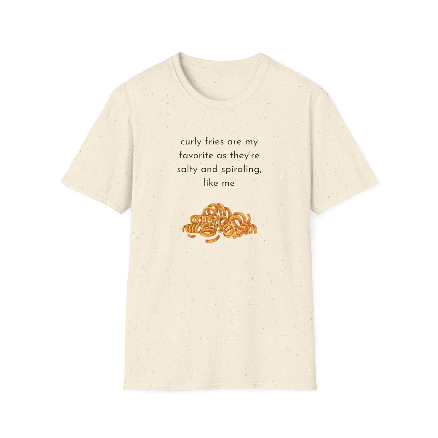 Curly Fries Lover Unisex T-Shirt - Funny Foodie Tee, Gift for Foodies, Cook Apparel, Casual Everyday Wear, Food Humor Shirt