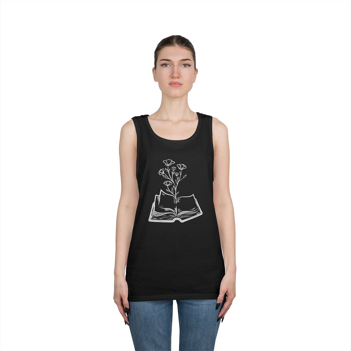 Book Lover's Unisex Cotton Tank Top, Literary Apparel, Reader Gift, Summer Wear, Bookish Clothing