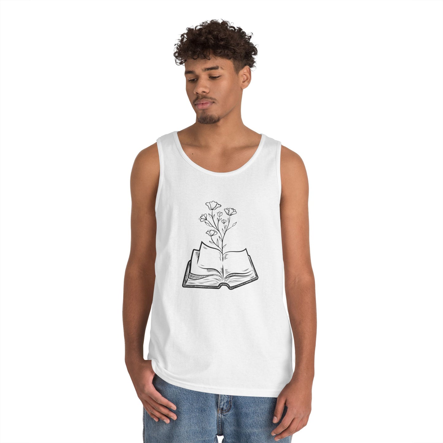 Book Lover's Unisex Cotton Tank Top, Literary Apparel, Reader Gift, Summer Wear, Bookish Clothing