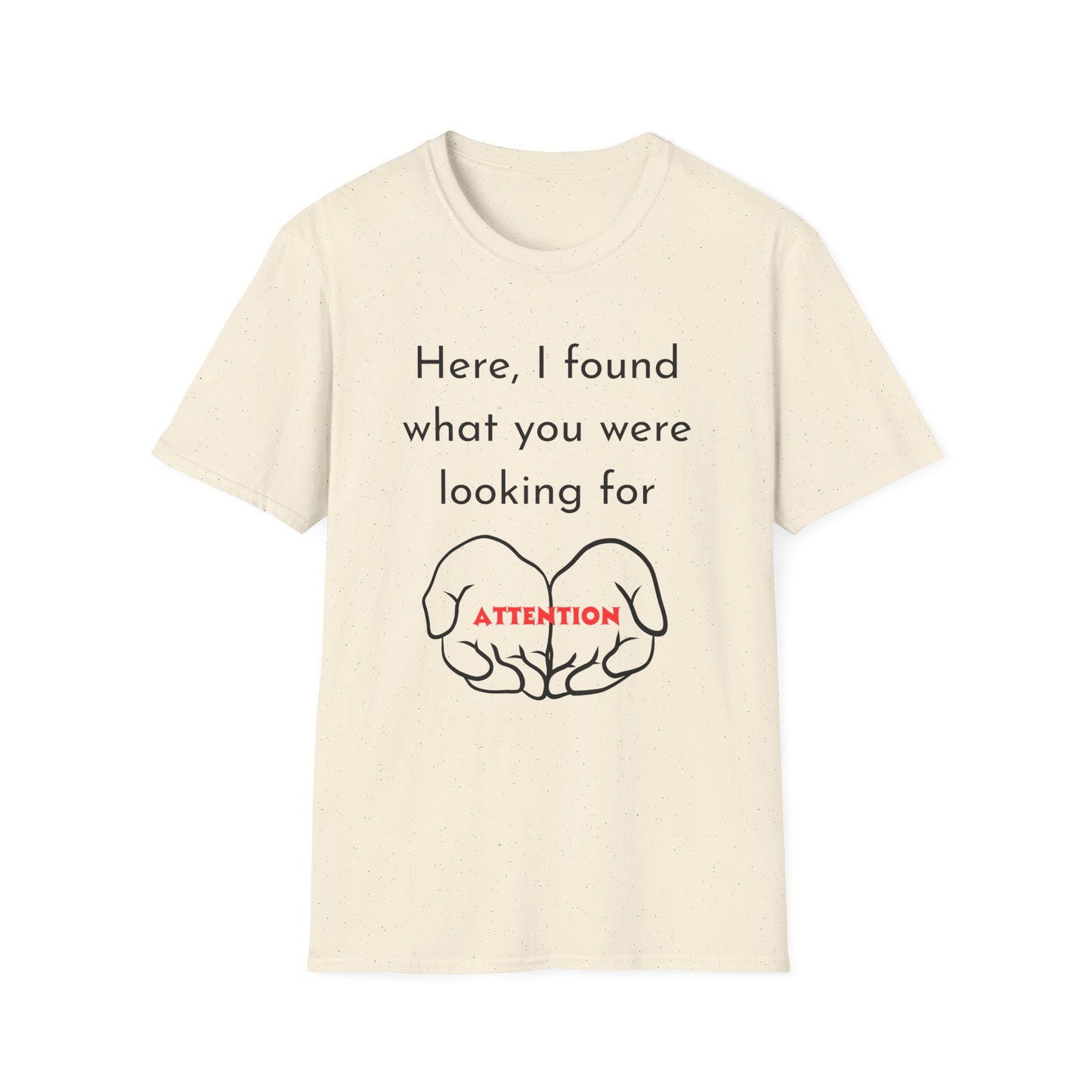 Attention Graphic Unisex Softstyle T-Shirt, Fun Gift, Casual Wear, Statement Tee, Everyday Fashion, Relaxed Fit