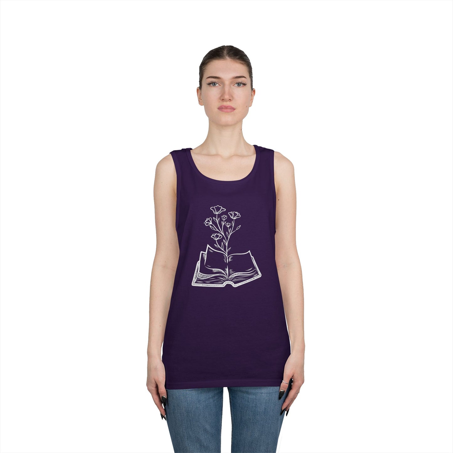 Book Lover's Unisex Cotton Tank Top, Literary Apparel, Reader Gift, Summer Wear, Bookish Clothing