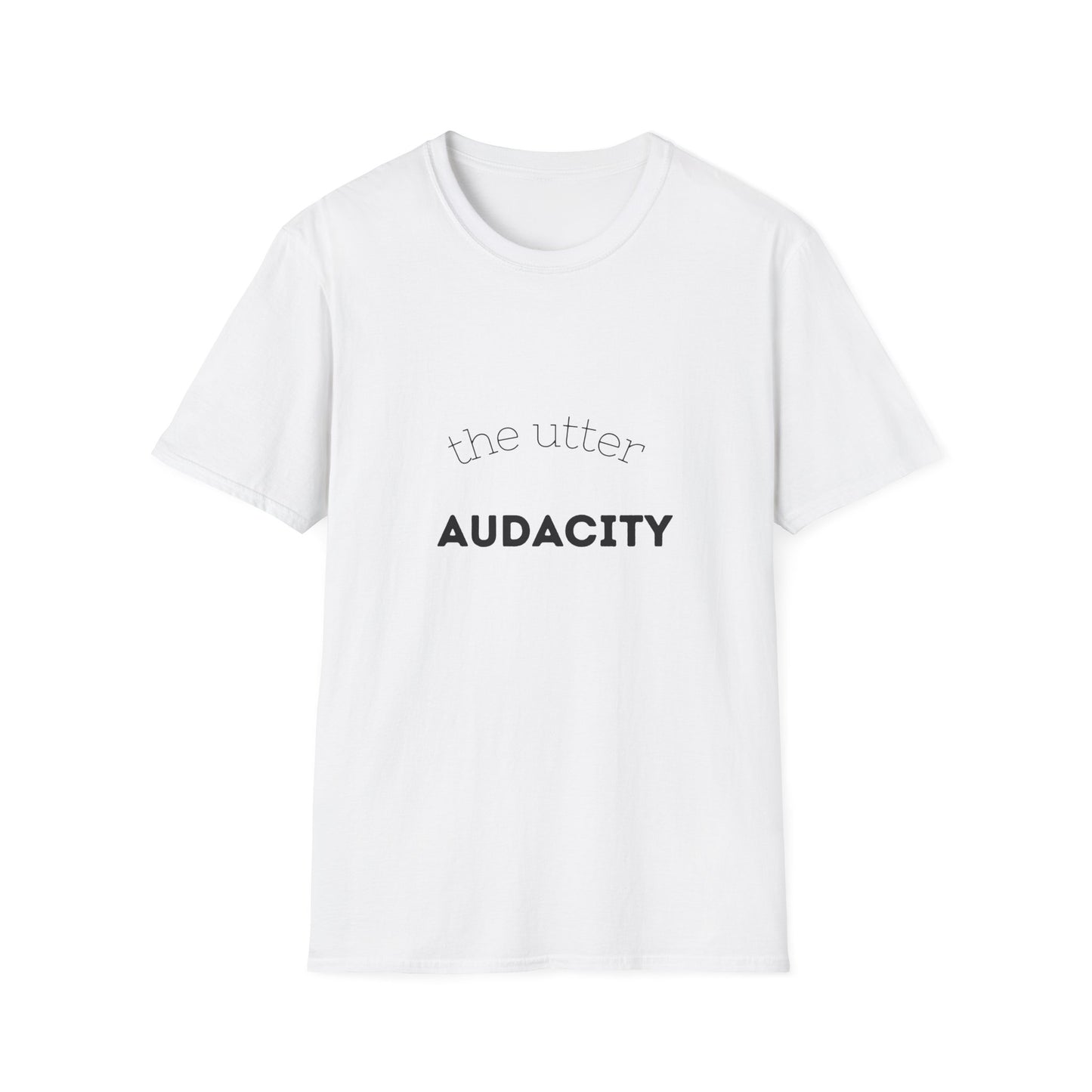 Audacity Unisex Softstyle T-Shirt - Inspiring Quote Tee for Creative Souls, Gift for Artists, Motivational Apparel, Casual Style