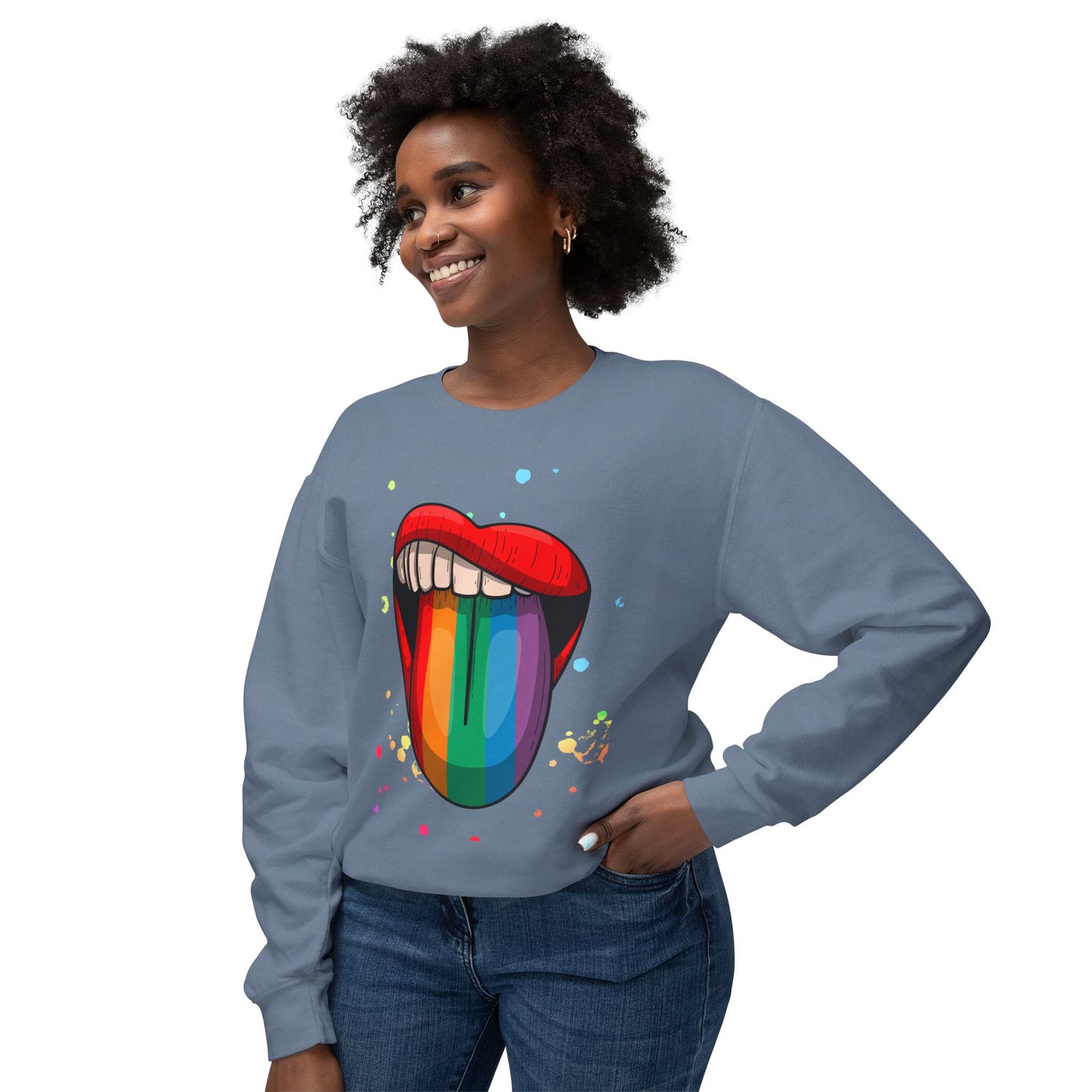 Colorful Graphic Sweatshirt, LGBTQ+ Pride Wear, Artistic Crewneck, Unisex Casual Top, Statement Fashion, Gift for Friends