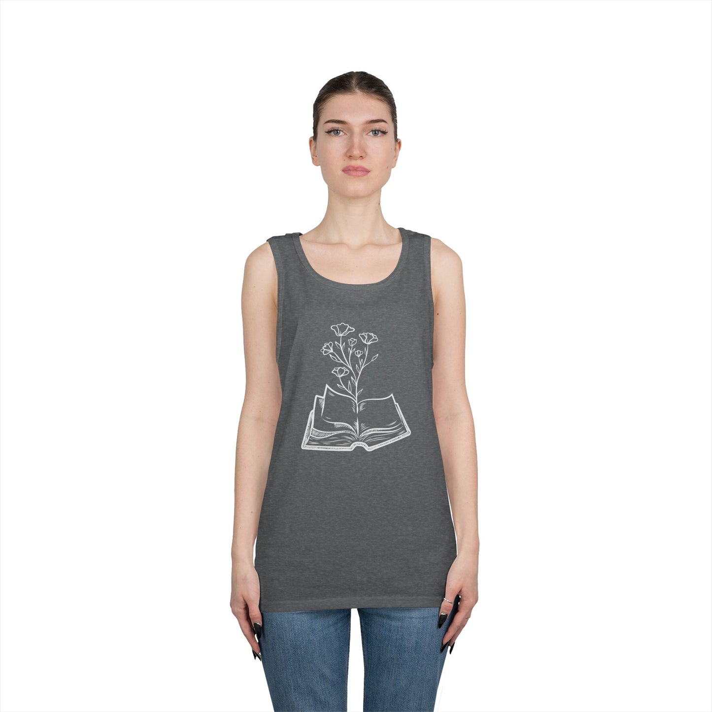 Book Lover's Unisex Cotton Tank Top, Literary Apparel, Reader Gift, Summer Wear, Bookish Clothing