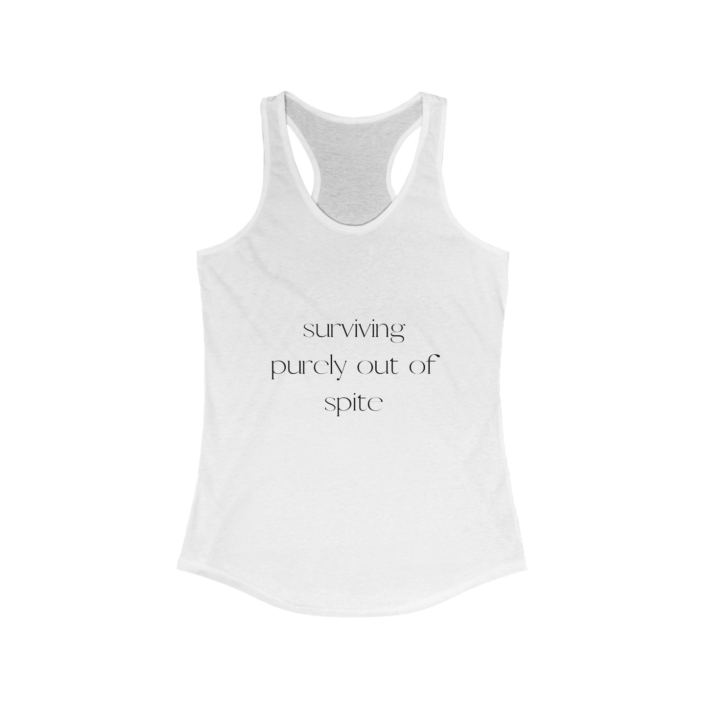 Spiteful Spirit Women’s Racerback Tank, Motivational Gym Top, Workout Shirt, Casual Summer Tee, Trendy Exercise Apparel
