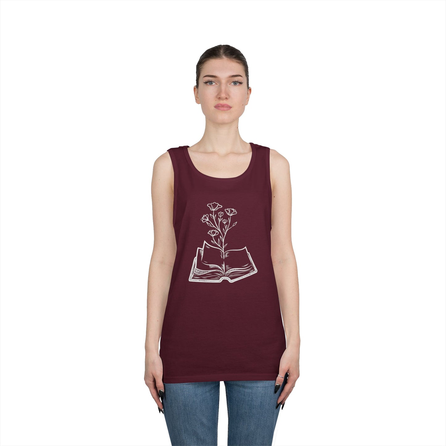 Book Lover's Unisex Cotton Tank Top, Literary Apparel, Reader Gift, Summer Wear, Bookish Clothing