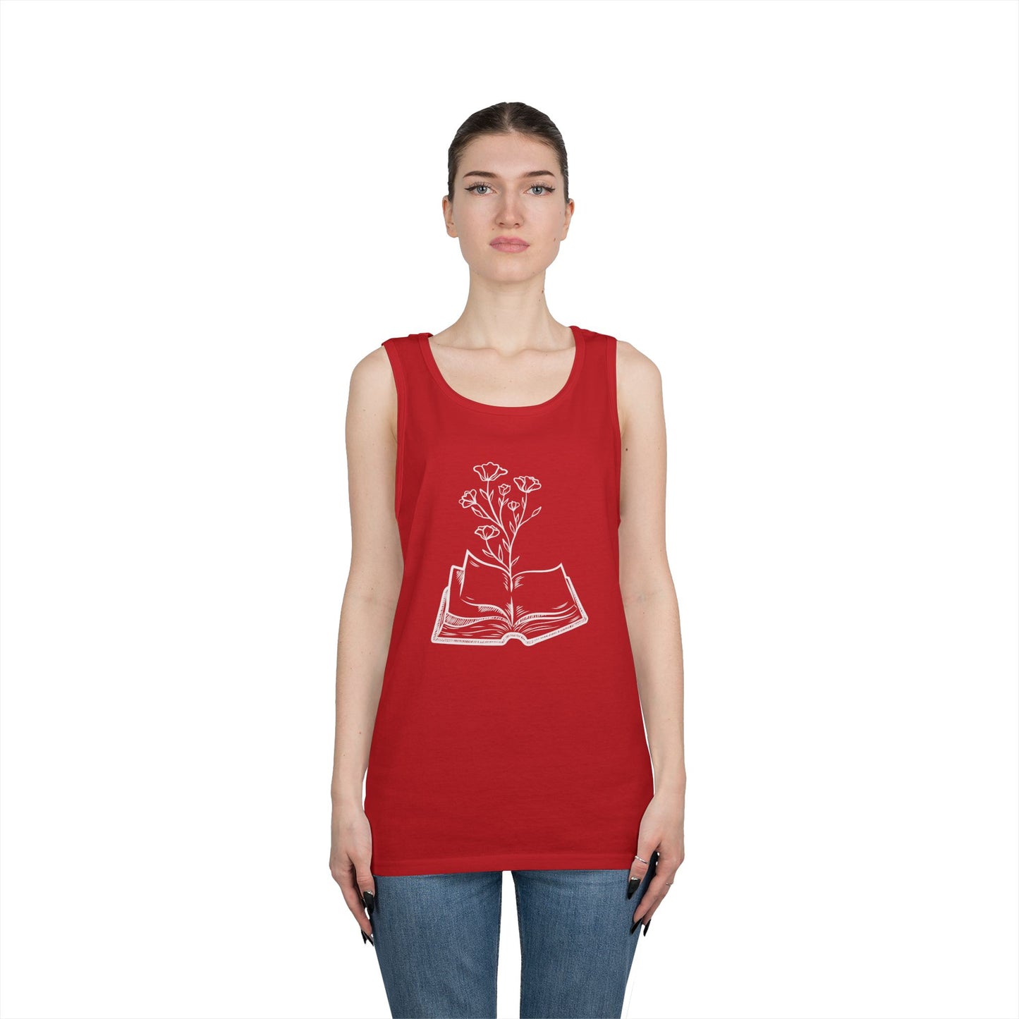 Book Lover's Unisex Cotton Tank Top, Literary Apparel, Reader Gift, Summer Wear, Bookish Clothing