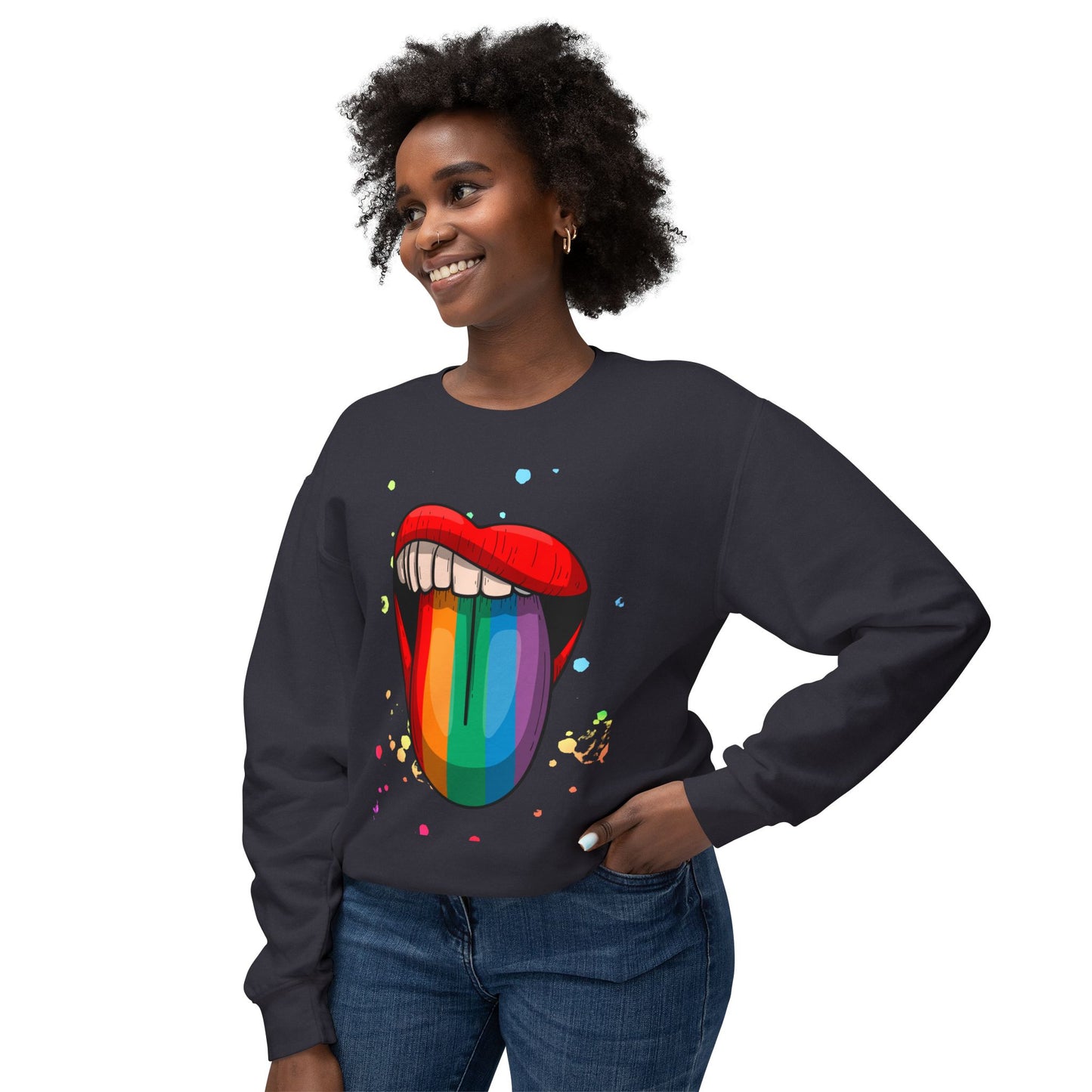 Colorful Graphic Sweatshirt, LGBTQ+ Pride Wear, Artistic Crewneck, Unisex Casual Top, Statement Fashion, Gift for Friends