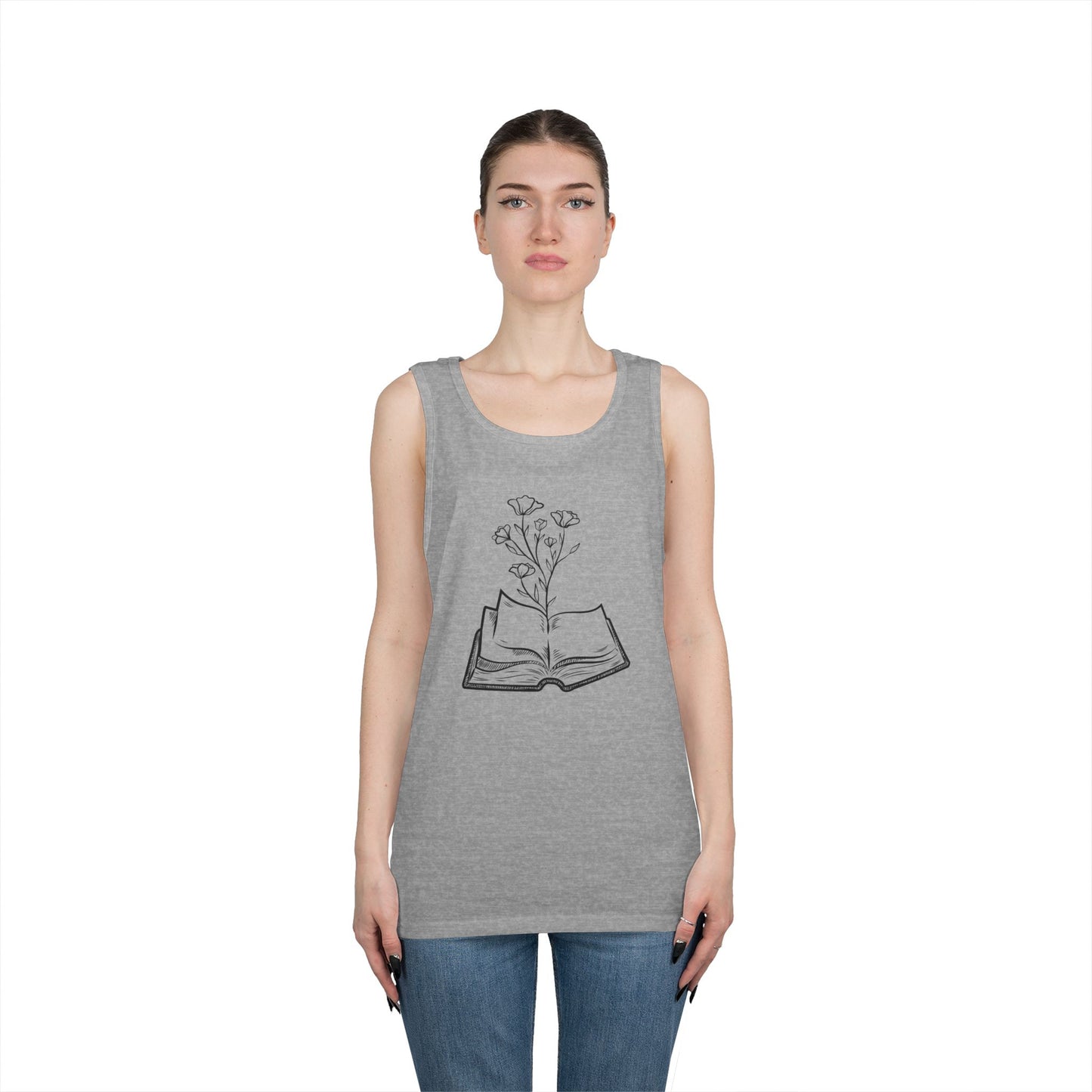 Book Lover's Unisex Cotton Tank Top, Literary Apparel, Reader Gift, Summer Wear, Bookish Clothing