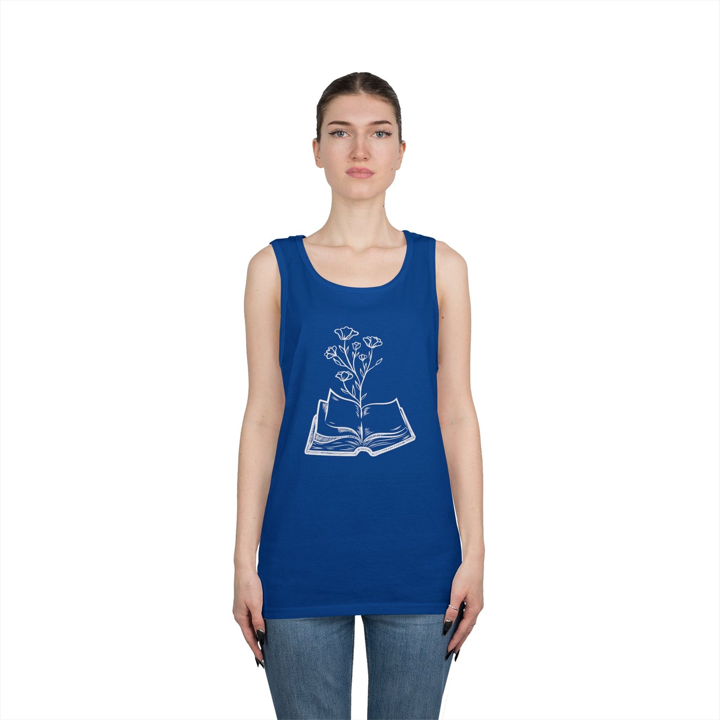 Book Lover's Unisex Cotton Tank Top, Literary Apparel, Reader Gift, Summer Wear, Bookish Clothing