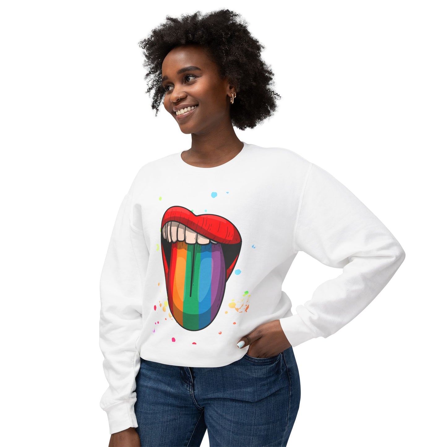 Colorful Graphic Sweatshirt, LGBTQ+ Pride Wear, Artistic Crewneck, Unisex Casual Top, Statement Fashion, Gift for Friends