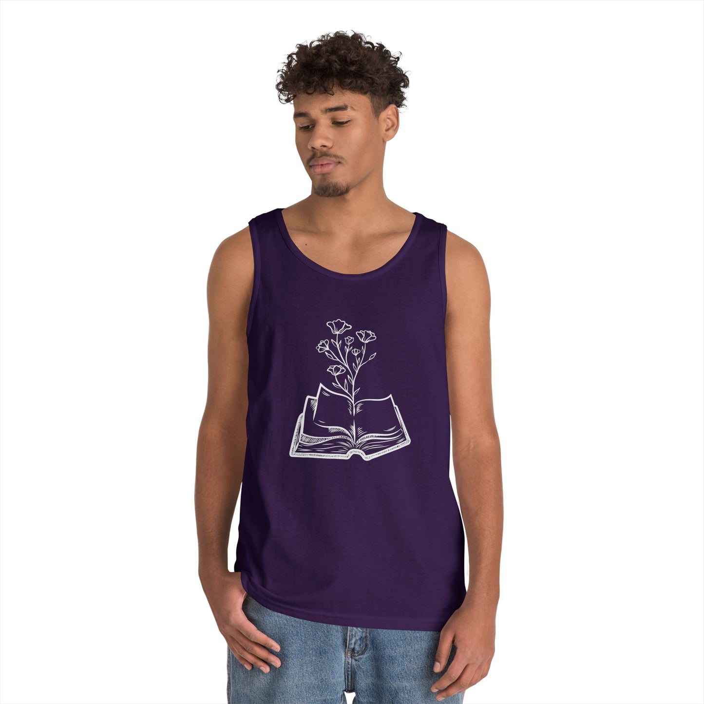 Book Lover's Unisex Cotton Tank Top, Literary Apparel, Reader Gift, Summer Wear, Bookish Clothing