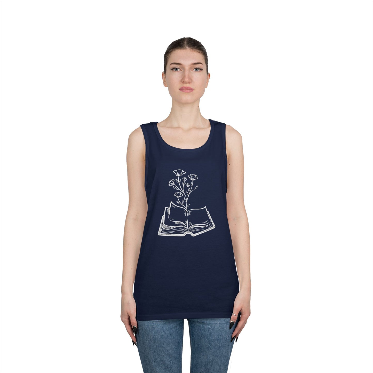 Book Lover's Unisex Cotton Tank Top, Literary Apparel, Reader Gift, Summer Wear, Bookish Clothing