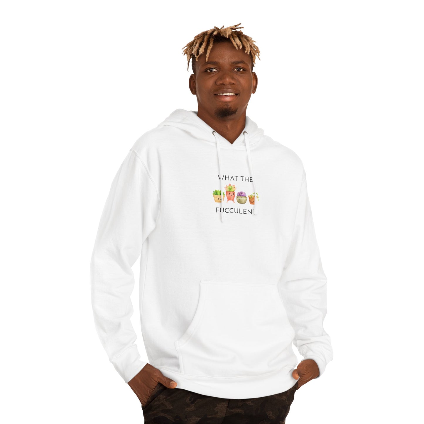 What the Succulent Unisex Hooded Sweatshirt, Funny Gift, Plant Lover Apparel, Cute Gardening Cozy Wear, Quirky Hoodie, Spring Wardrobe