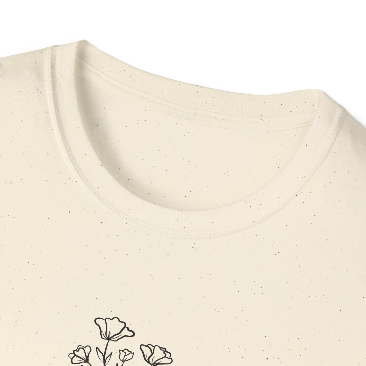 Literary Blooms Unisex Softstyle T-Shirt, Book Lover Gift, Reading Tee, Nature Graphic Shirt, Perfect for Birthdays, Book Clubs, and More