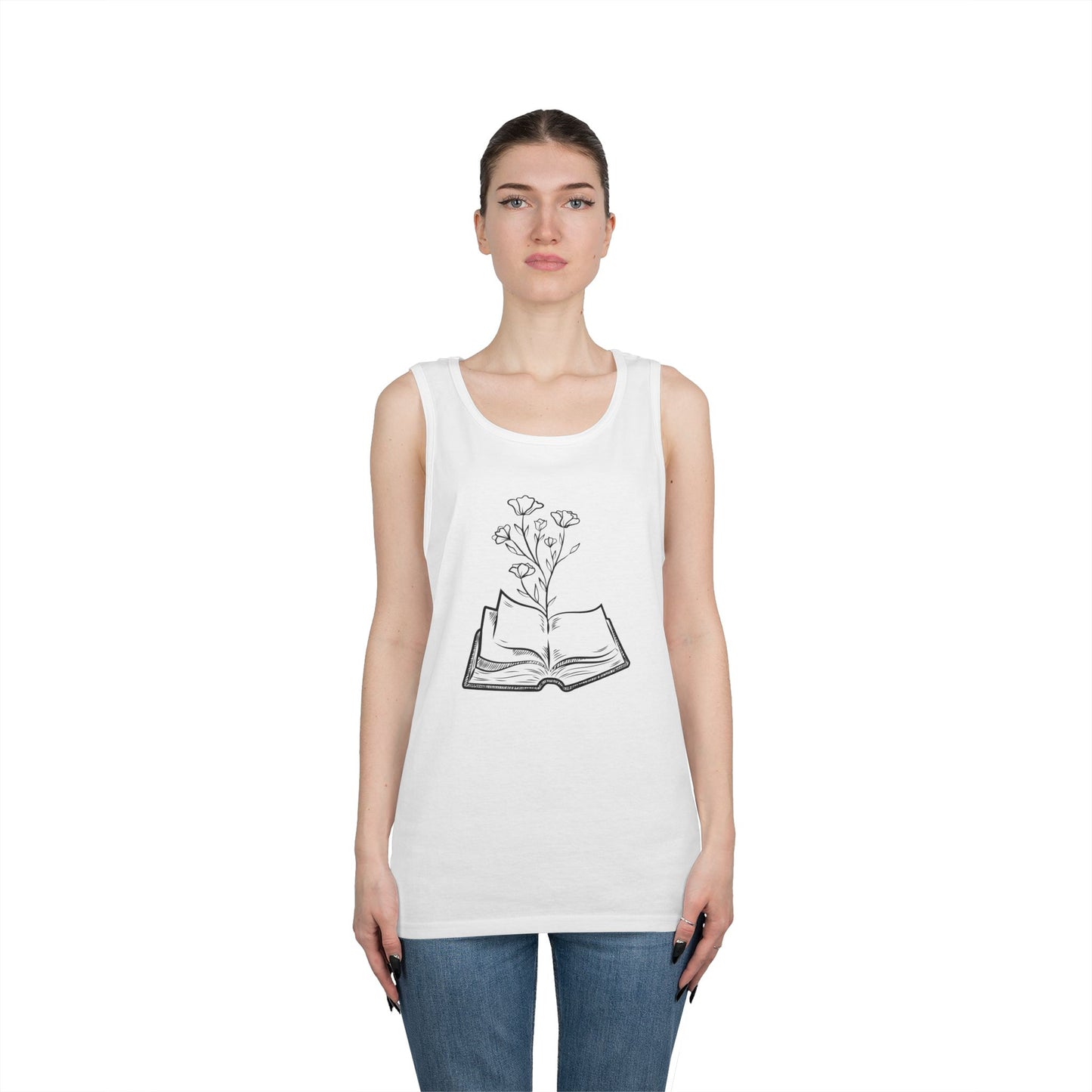 Book Lover's Unisex Cotton Tank Top, Literary Apparel, Reader Gift, Summer Wear, Bookish Clothing