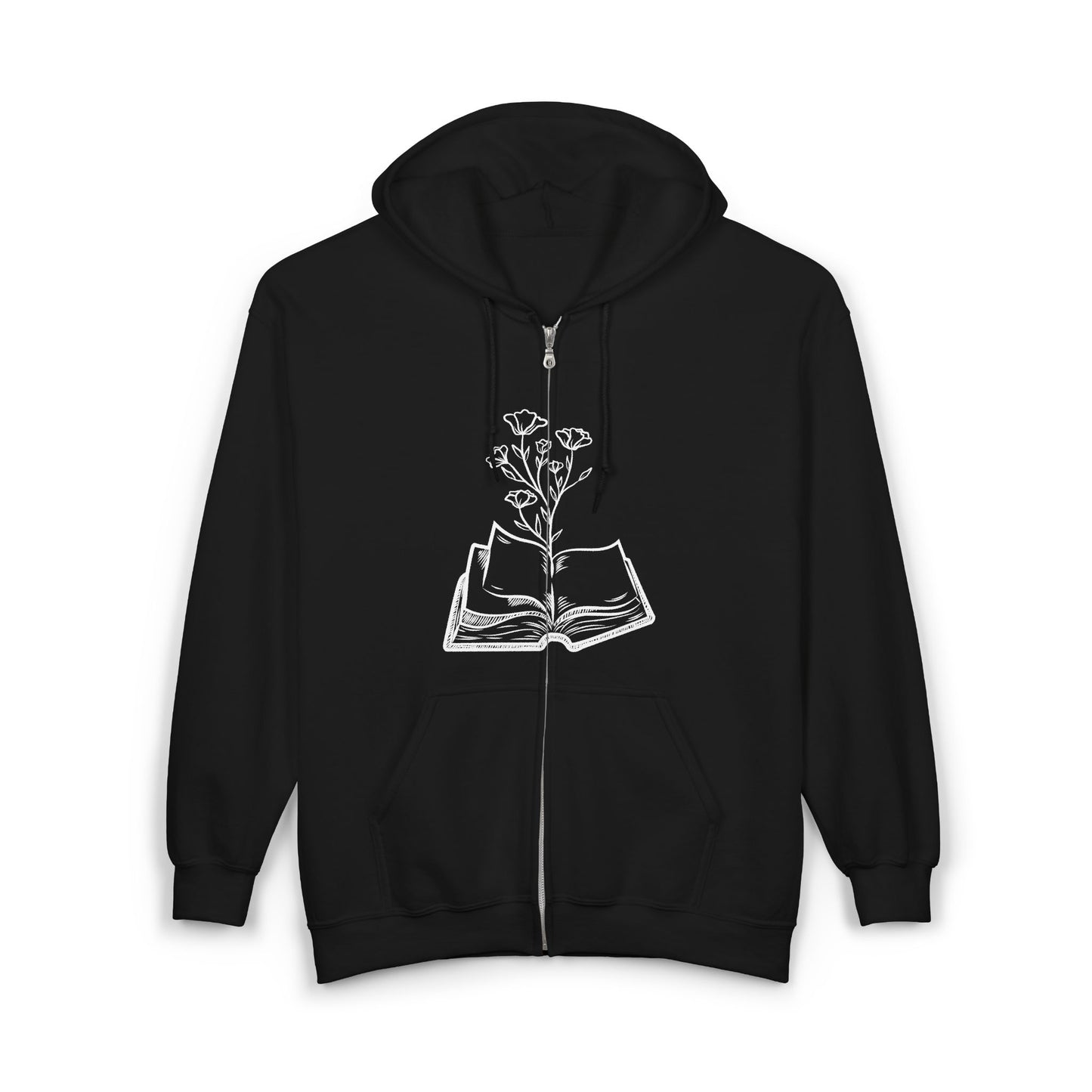 Floral Book Hoodie | Cozy Literary Sweatshirt for Book Lovers, Unique Gift, Reading Accessory, Literary Apparel, Cute Hoodie