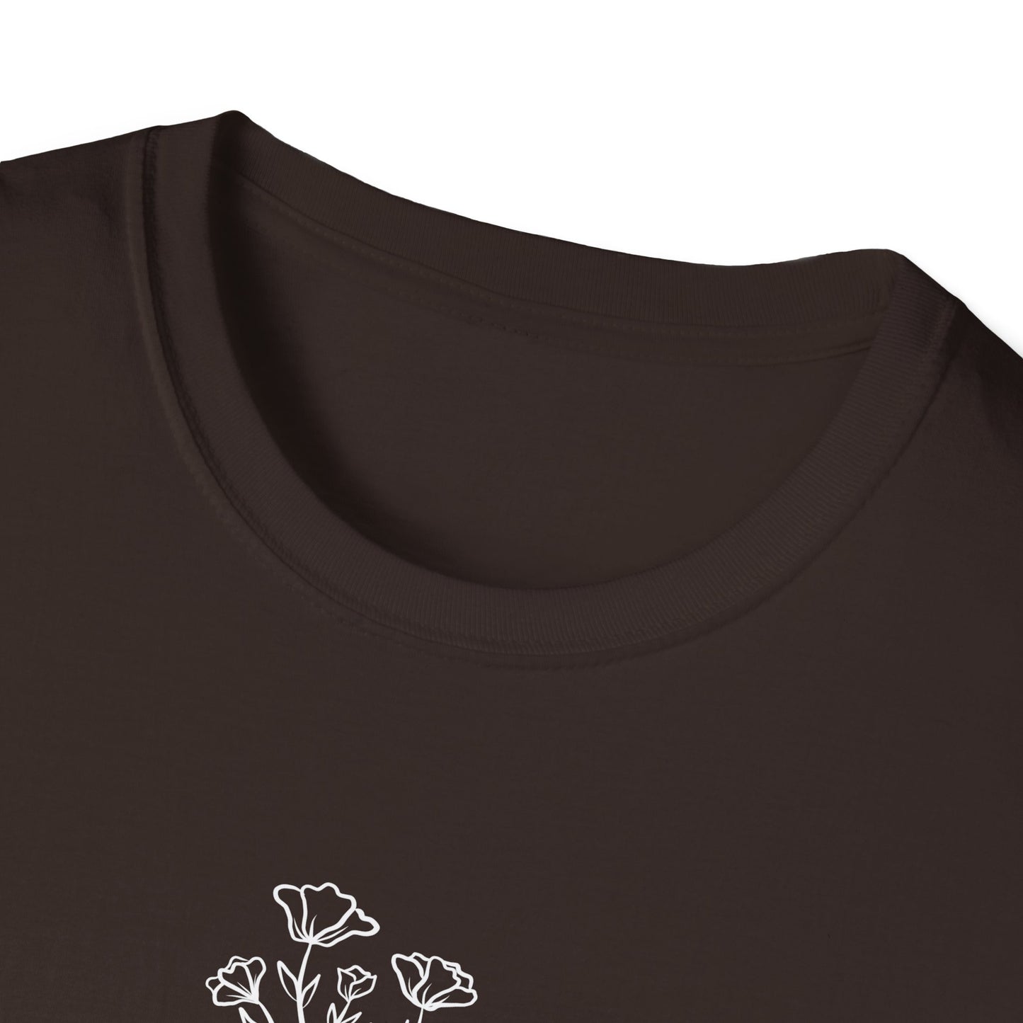 Literary Blooms Unisex Softstyle T-Shirt, Book Lover Gift, Reading Tee, Nature Graphic Shirt, Perfect for Birthdays, Book Clubs, and More