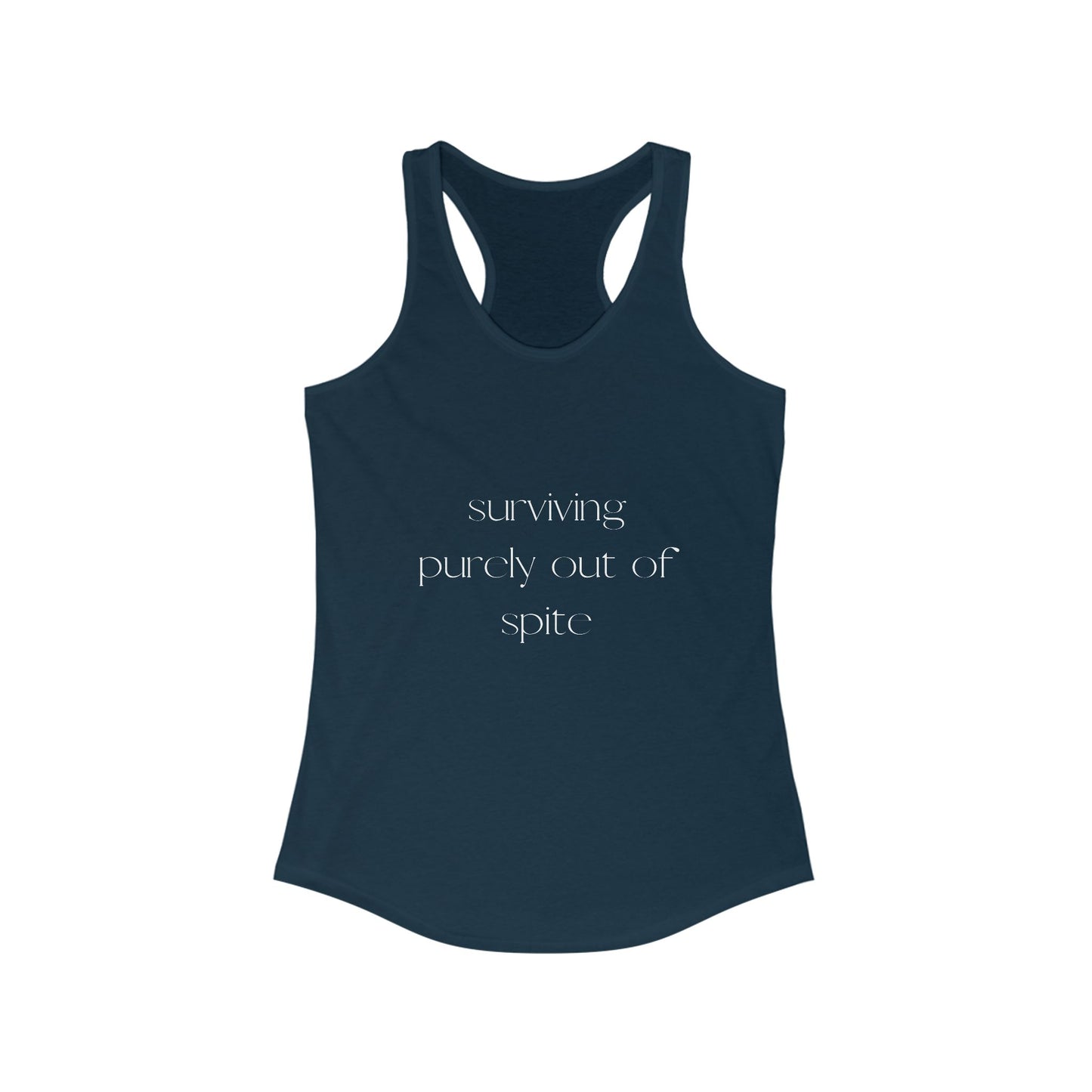 Spiteful Spirit Women’s Racerback Tank, Motivational Gym Top, Workout Shirt, Casual Summer Tee, Trendy Exercise Apparel