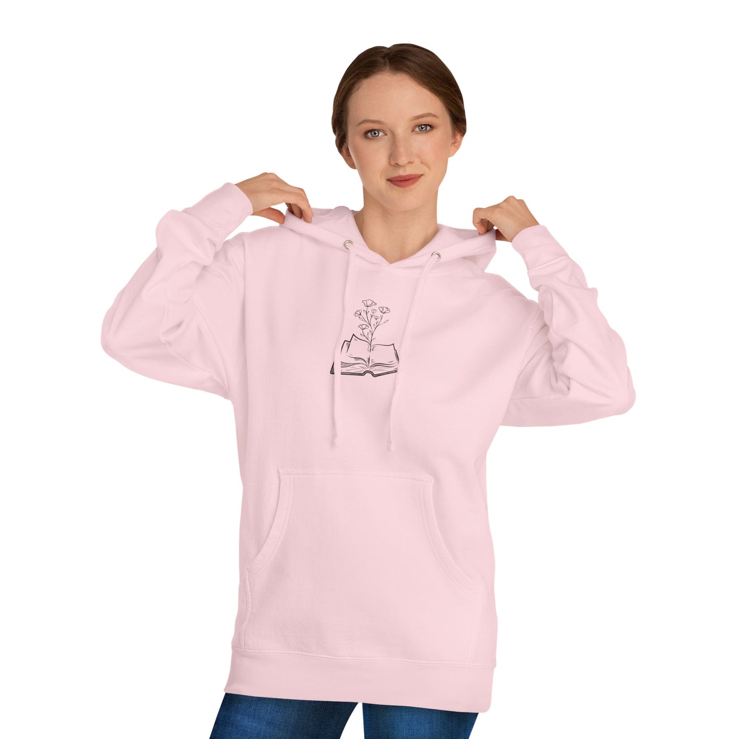 Cozy Book Lover's Hoodie - Perfect for Readers, Gift for Bookworms, Literary Sweatshirt, Casual Wear, Plant Enthusiast
