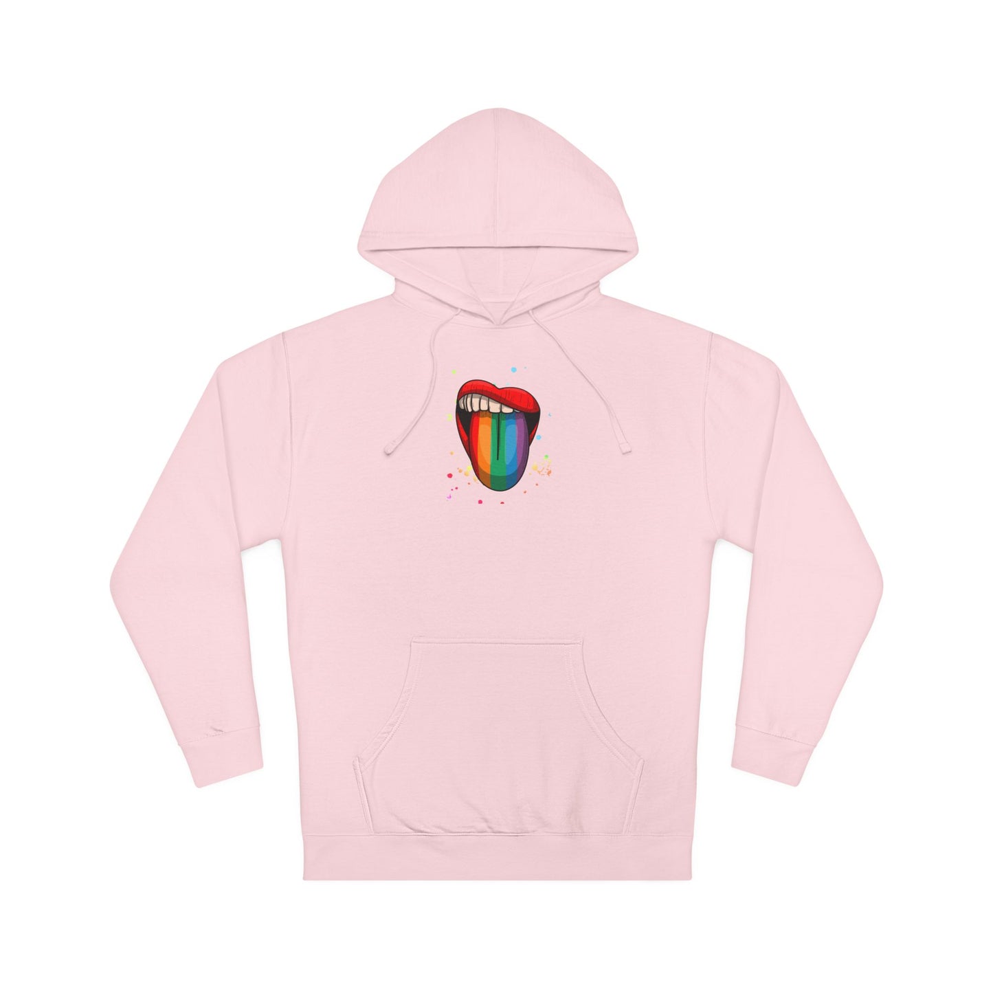 Colorful Tongue Hooded Sweatshirt - Fun Gift for Pride, Festivals, Casual Wear, LGBTQ+ Apparel, Street Style