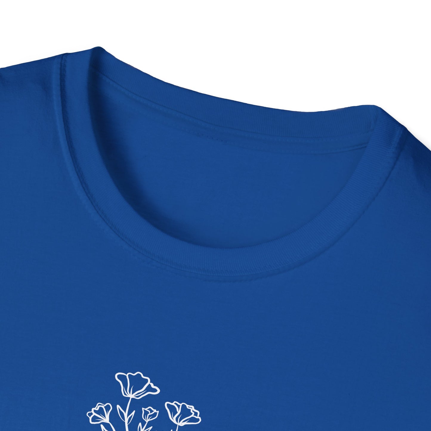 Literary Blooms Unisex Softstyle T-Shirt, Book Lover Gift, Reading Tee, Nature Graphic Shirt, Perfect for Birthdays, Book Clubs, and More