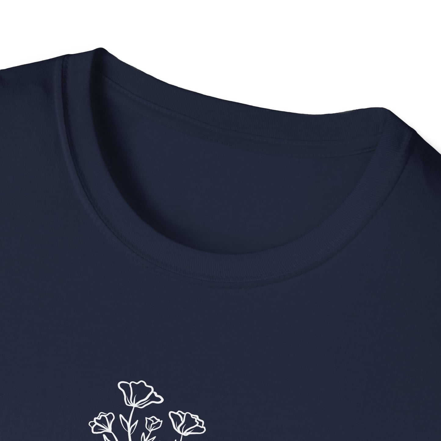 Literary Blooms Unisex Softstyle T-Shirt, Book Lover Gift, Reading Tee, Nature Graphic Shirt, Perfect for Birthdays, Book Clubs, and More