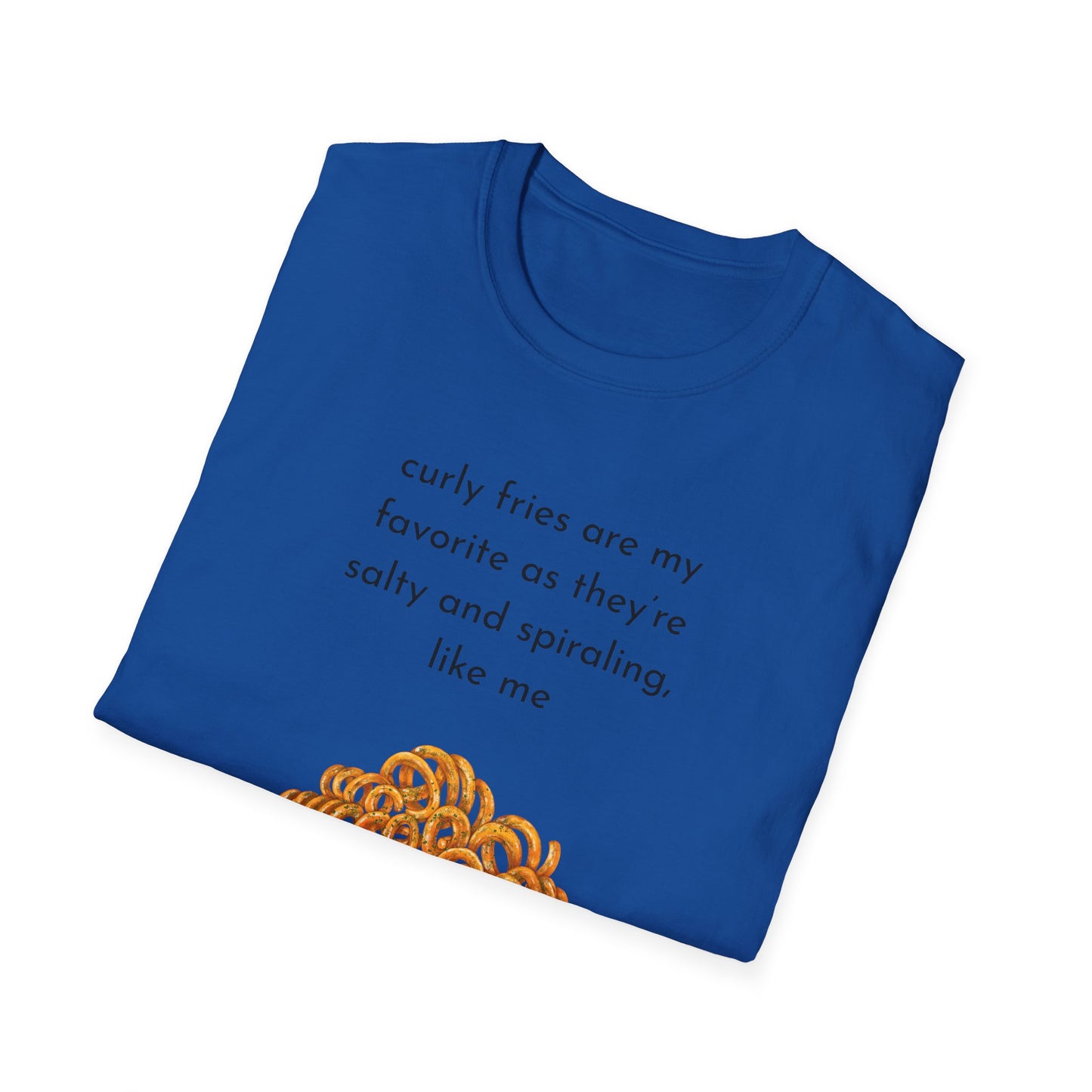 Curly Fries Lover Unisex T-Shirt - Funny Foodie Tee, Gift for Foodies, Cook Apparel, Casual Everyday Wear, Food Humor Shirt