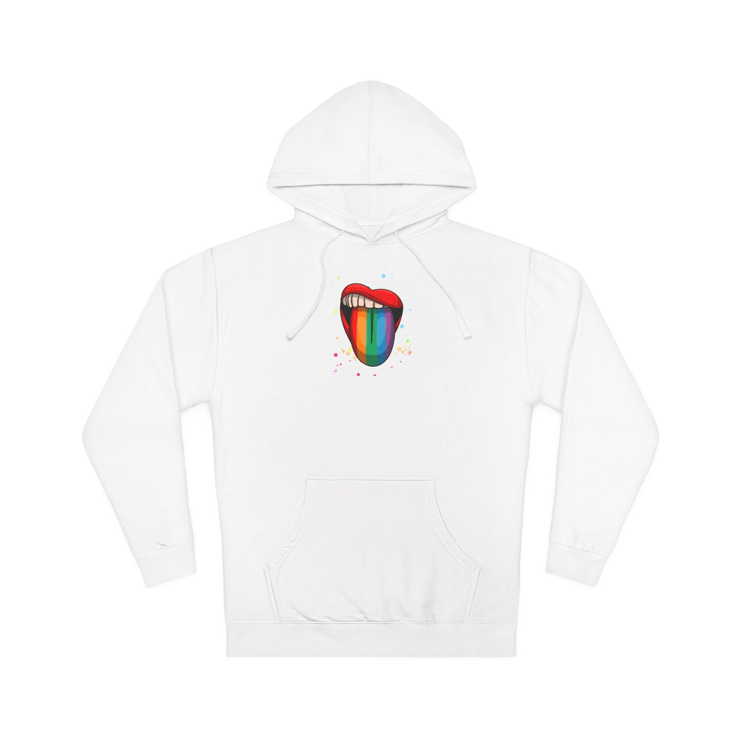 Colorful Tongue Hooded Sweatshirt - Fun Gift for Pride, Festivals, Casual Wear, LGBTQ+ Apparel, Street Style