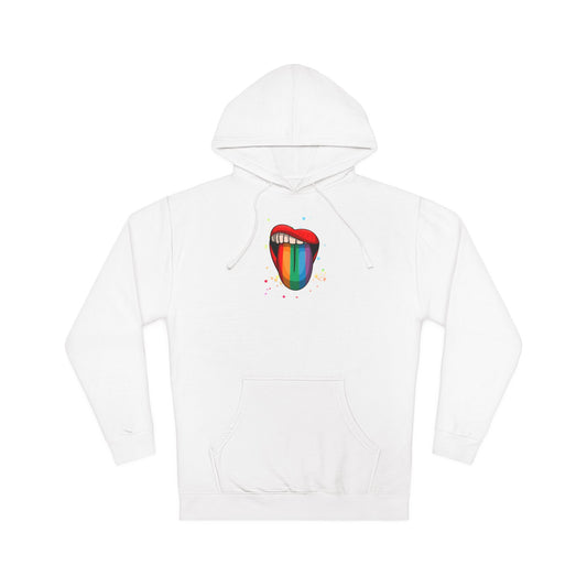 Colorful Tongue Hooded Sweatshirt - Fun Gift for Pride, Festivals, Casual Wear, LGBTQ+ Apparel, Street Style