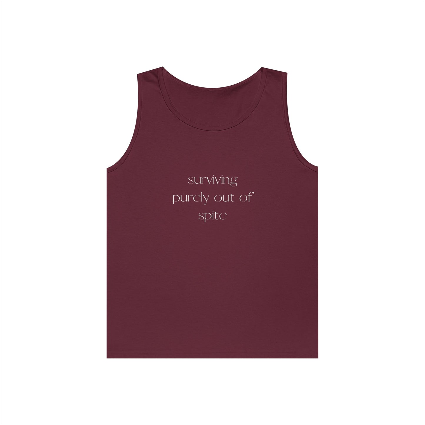 Inspirational Unisex Heavy Cotton Tank Top, Casual Wear, Motivational Gift, Summer Style, Workout Clothing, Fitness Apparel