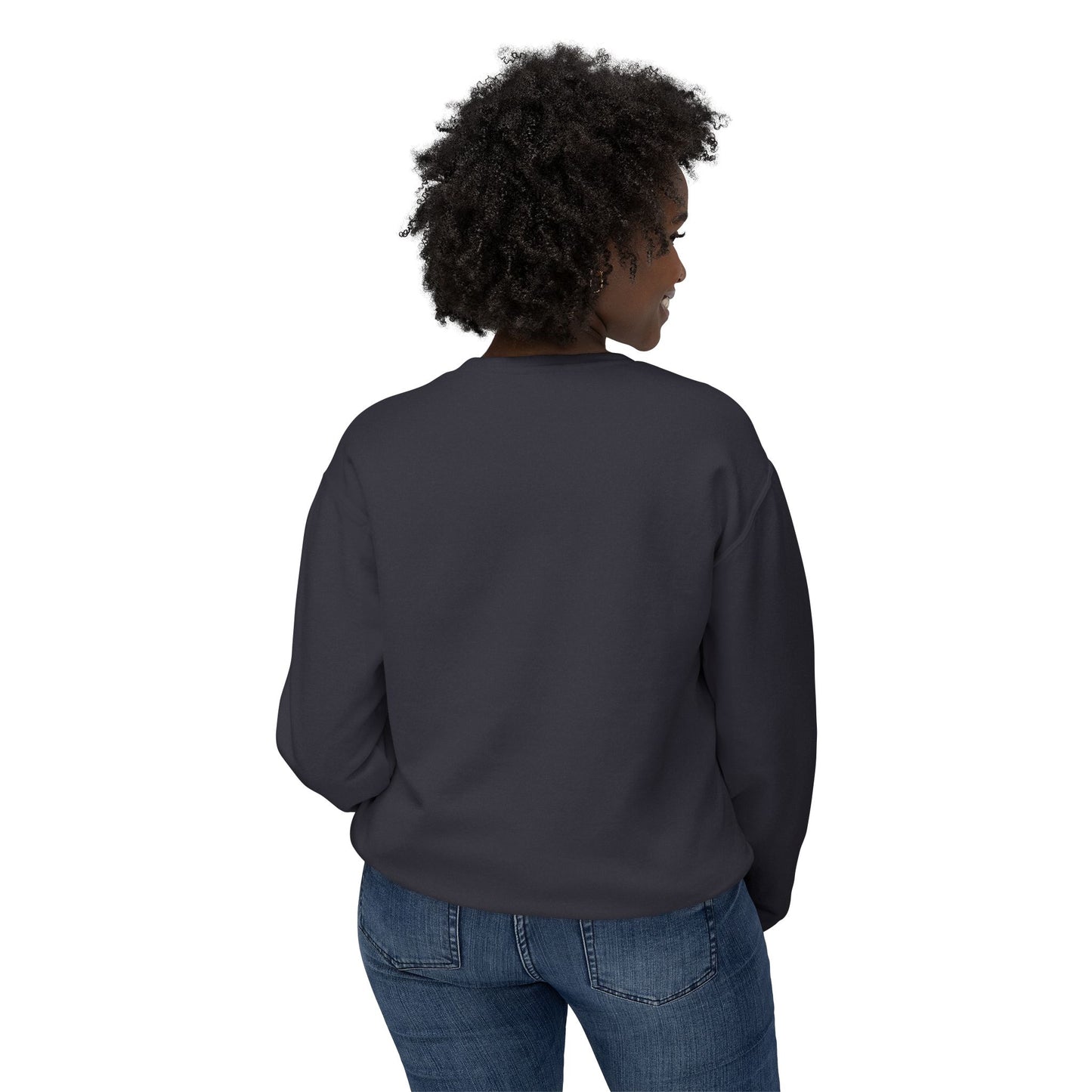 Overworked & Underf***ed Lightweight Crewneck Sweatshirt | Funny Gift for Burnout, Relaxed Apparel, Cozy Casual Wear, Self-Care Day