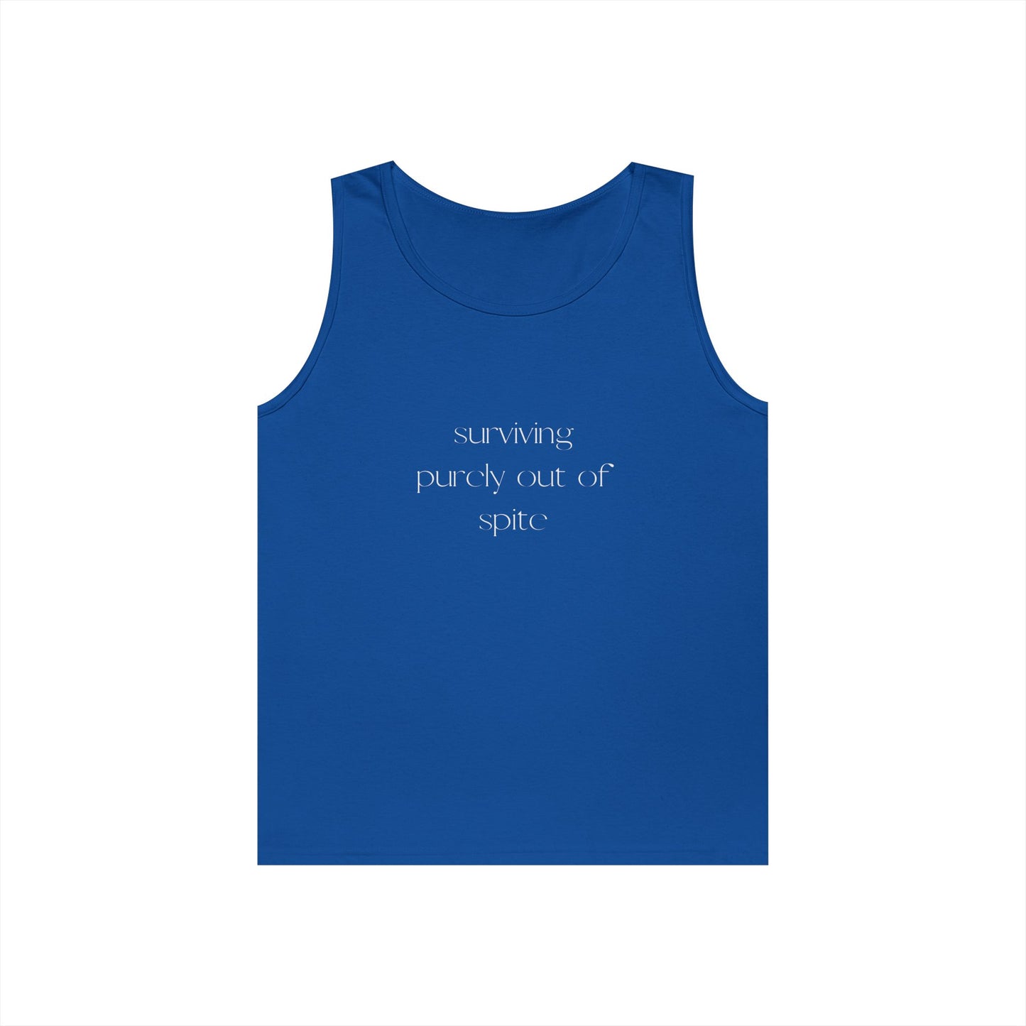 Inspirational Unisex Heavy Cotton Tank Top, Casual Wear, Motivational Gift, Summer Style, Workout Clothing, Fitness Apparel