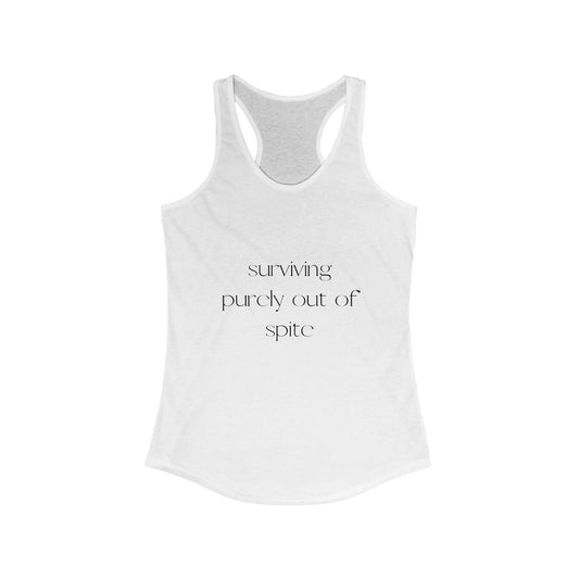 Spiteful Spirit Women’s Racerback Tank, Motivational Gym Top, Workout Shirt, Casual Summer Tee, Trendy Exercise Apparel