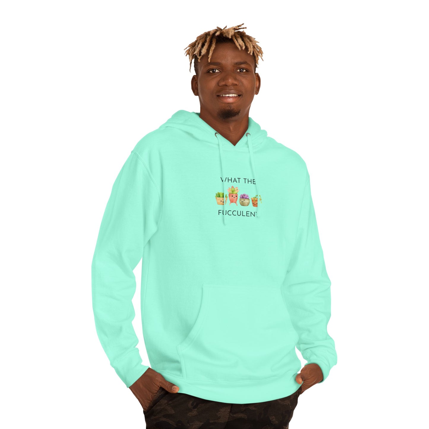 What the Succulent Unisex Hooded Sweatshirt, Funny Gift, Plant Lover Apparel, Cute Gardening Cozy Wear, Quirky Hoodie, Spring Wardrobe