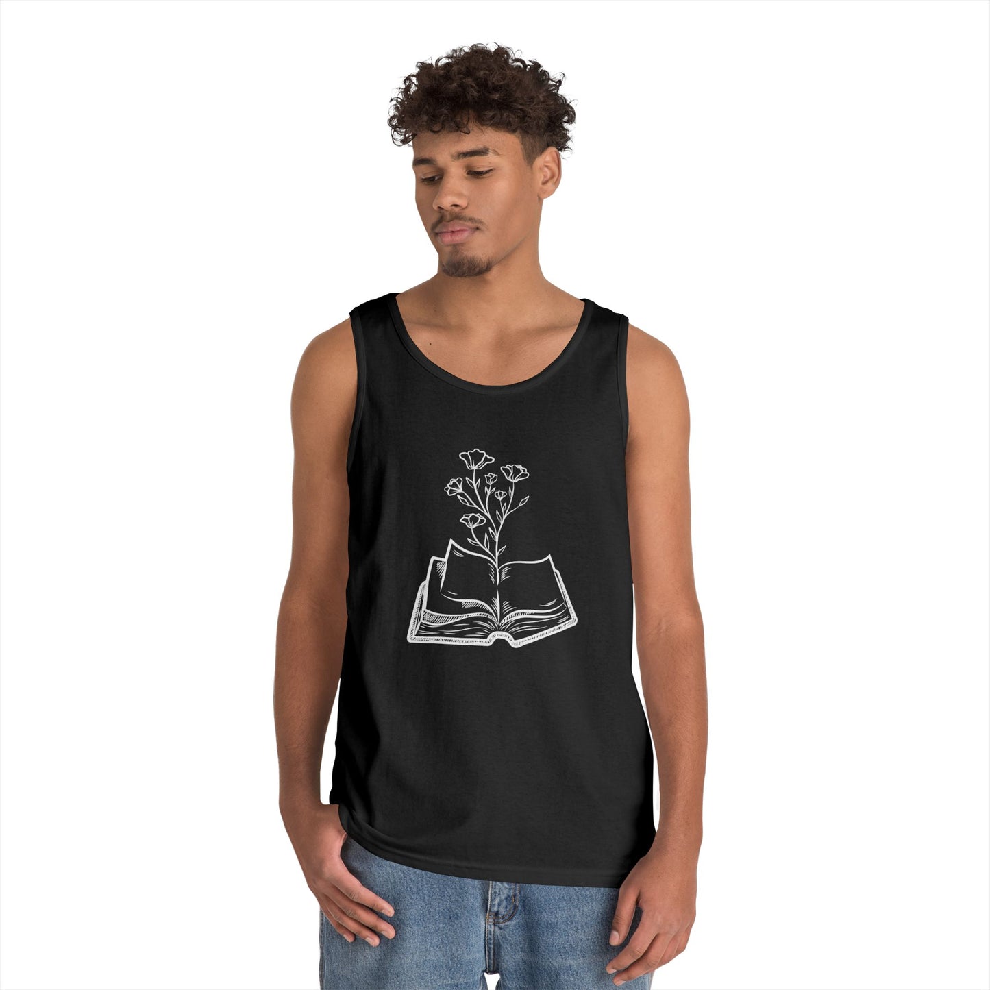 Book Lover's Unisex Cotton Tank Top, Literary Apparel, Reader Gift, Summer Wear, Bookish Clothing