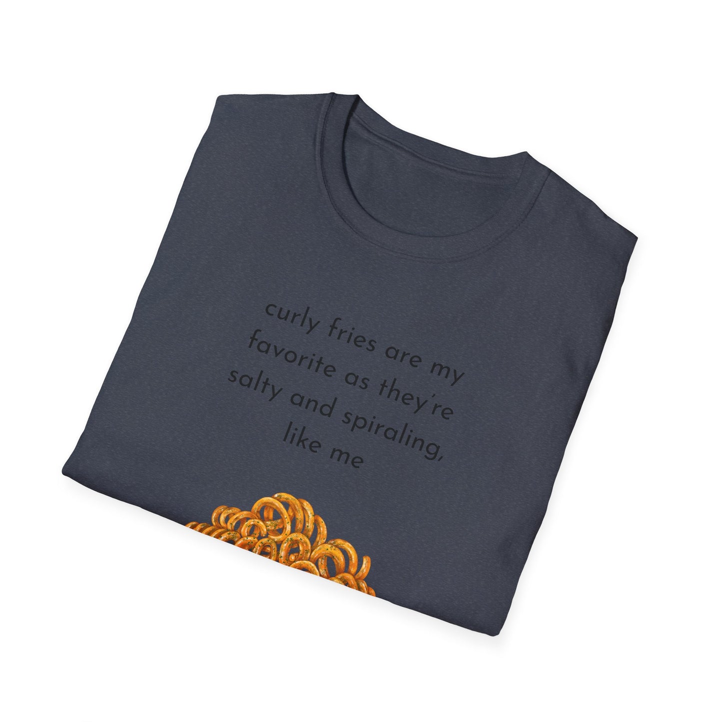 Curly Fries Lover Unisex T-Shirt - Funny Foodie Tee, Gift for Foodies, Cook Apparel, Casual Everyday Wear, Food Humor Shirt