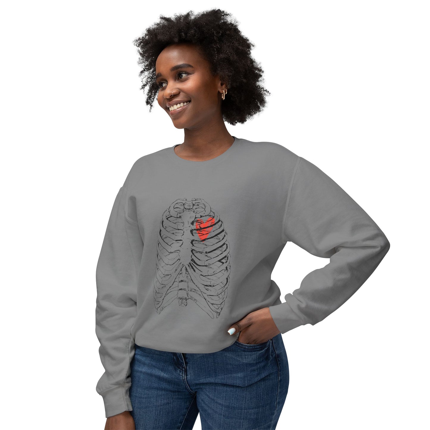 Anatomical Heart Sweatshirt, Unisex Crewneck, Gift for Medical Students, Casual Wear, Fun Graphic Apparel