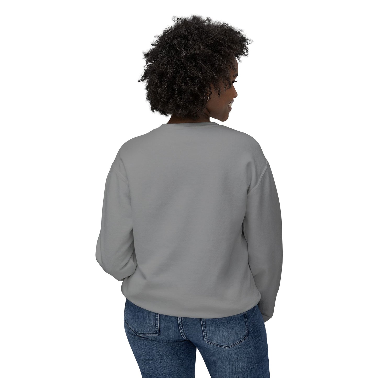 Overworked & Underf***ed Lightweight Crewneck Sweatshirt | Funny Gift for Burnout, Relaxed Apparel, Cozy Casual Wear, Self-Care Day
