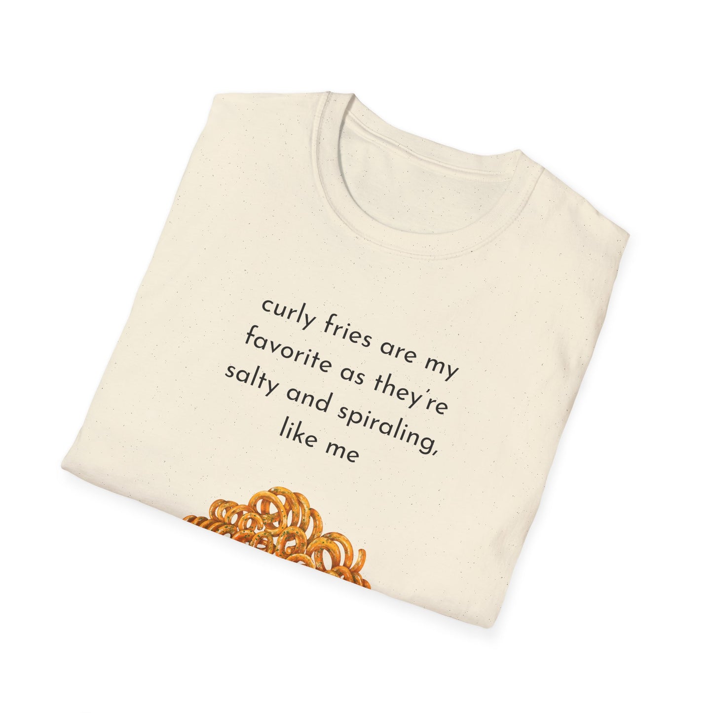 Curly Fries Lover Unisex T-Shirt - Funny Foodie Tee, Gift for Foodies, Cook Apparel, Casual Everyday Wear, Food Humor Shirt