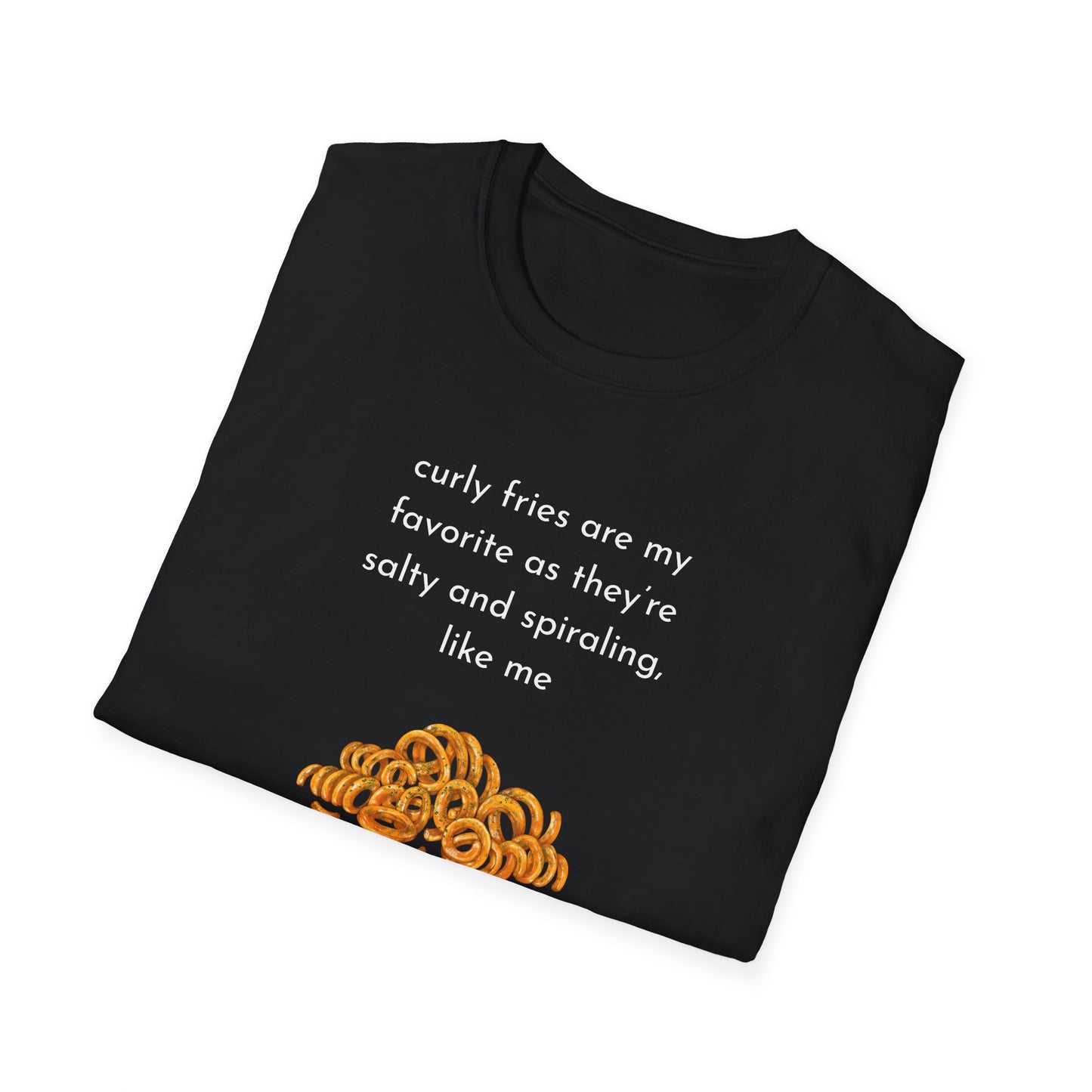 Curly Fries Lover Unisex T-Shirt - Funny Foodie Tee, Gift for Foodies, Cook Apparel, Casual Everyday Wear, Food Humor Shirt