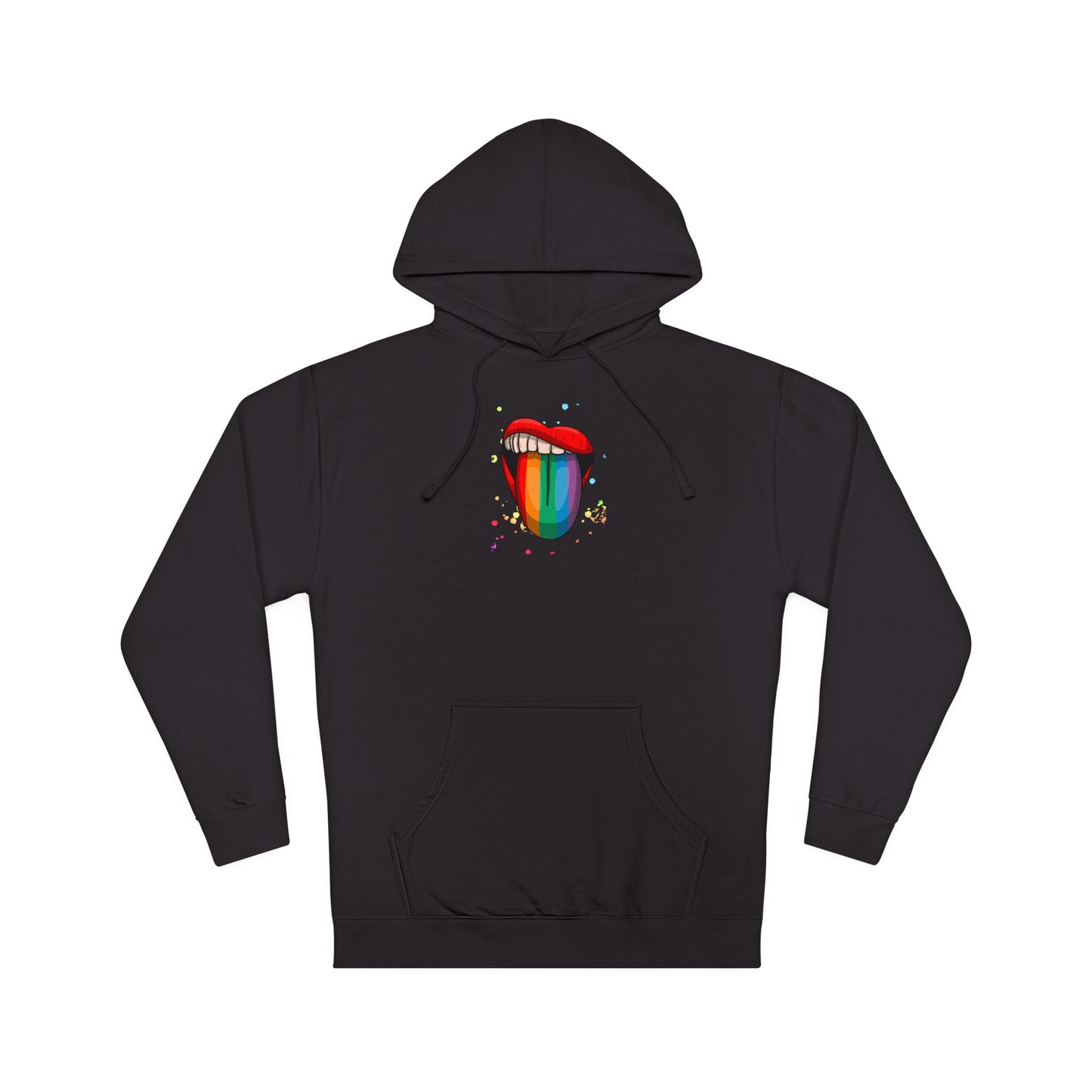Colorful Tongue Hooded Sweatshirt - Fun Gift for Pride, Festivals, Casual Wear, LGBTQ+ Apparel, Street Style