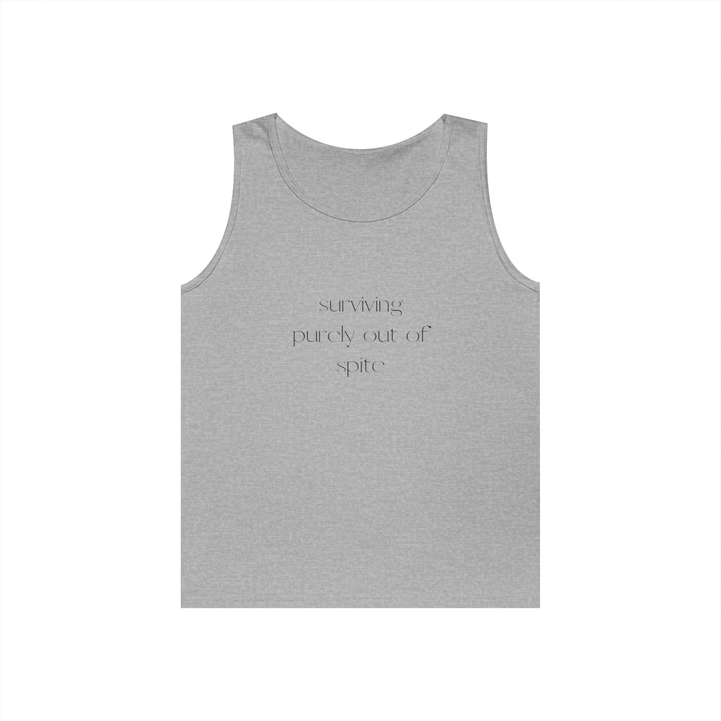 Inspirational Unisex Heavy Cotton Tank Top, Casual Wear, Motivational Gift, Summer Style, Workout Clothing, Fitness Apparel