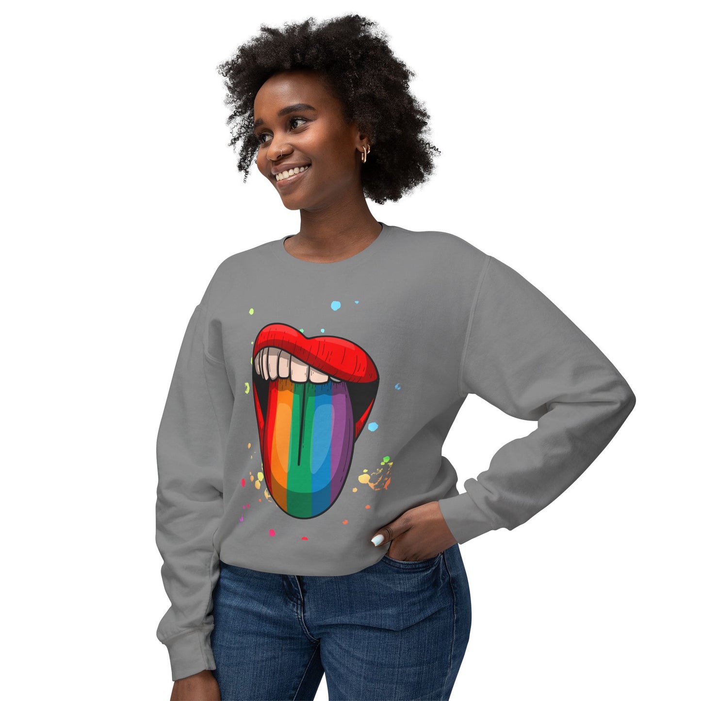Colorful Graphic Sweatshirt, LGBTQ+ Pride Wear, Artistic Crewneck, Unisex Casual Top, Statement Fashion, Gift for Friends