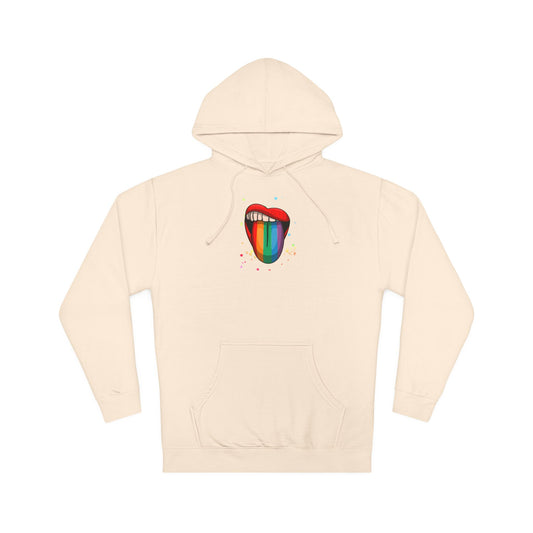 Colorful Tongue Hooded Sweatshirt - Fun Gift for Pride, Festivals, Casual Wear, LGBTQ+ Apparel, Street Style