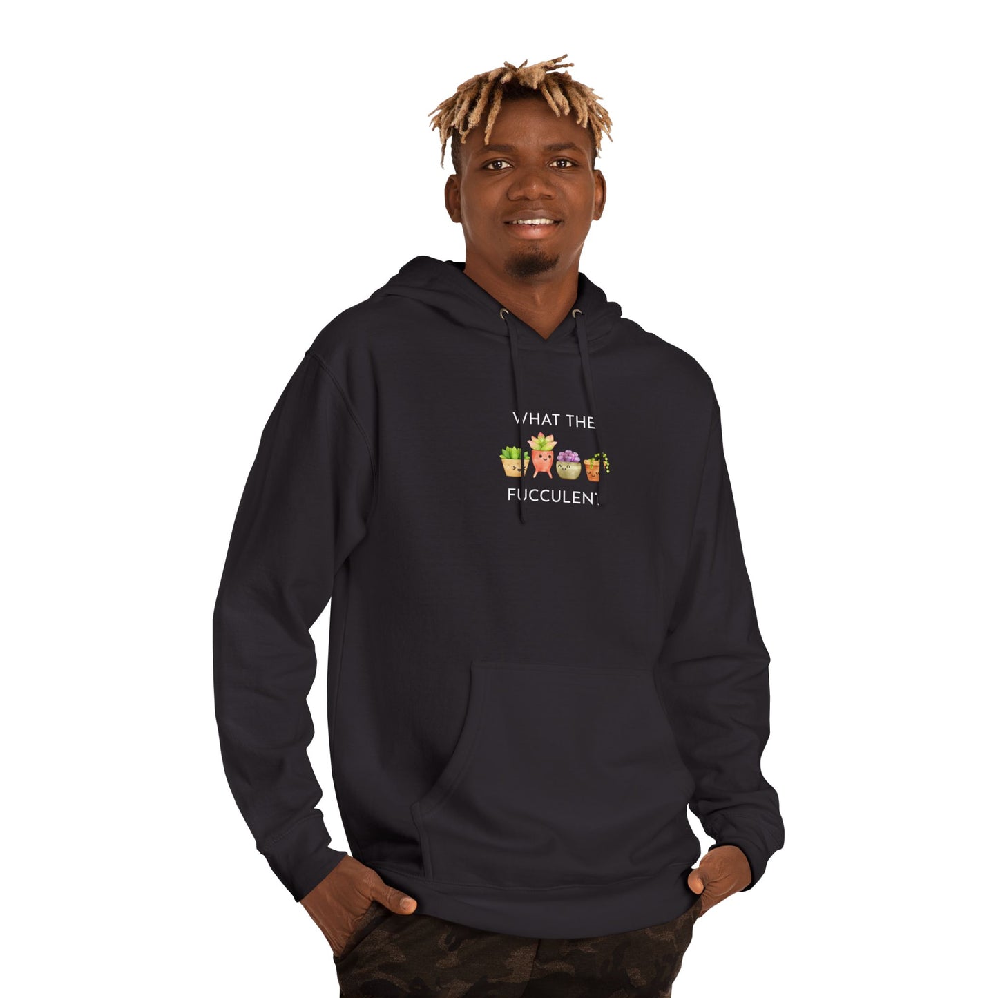 What the Succulent Unisex Hooded Sweatshirt, Funny Gift, Plant Lover Apparel, Cute Gardening Cozy Wear, Quirky Hoodie, Spring Wardrobe